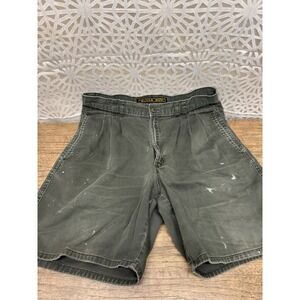 Vintage Bugle Boys Men's Cargo Dark Green Cotton Shorts Size 32